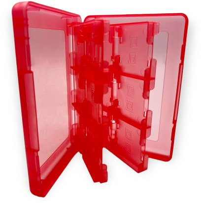 EXTREMEGRIPPRO 24 in 1 Game Holder CASE Compatible for 3DS 2DS DS Nintendo Cartridge (Red)