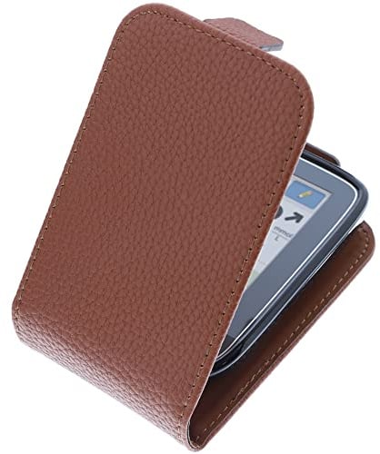 foto-kontor Tasche kompatibel mit Abbott Freestyle Libre 3 Hülle Flip Style braun Schutzhülle Case