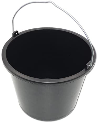 DEWEPRO® Baueimer - 5 Liter Kunststoffeimer - extra Stabiler 5l Putzeimer mit Henkel und Skalierung