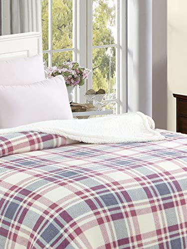 Viterbo Biancheria Plaid Agnellato In Morbida Flannel Stampata Matrimoniale Elisa Invernale (2148) (Scozzese, 200x220CM (2148))