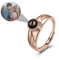 Personalisierte Foto Ring Projektion Ring mit Bild 925 Sterling Silber Ich liebe dich Ringe in 100 Sprache Verlobung Hochzeit Versprechen Ringe Band Einstellbare Open Ring Romantische Geschenke ihn