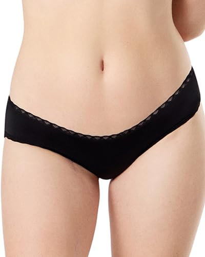 femtis Perioden Unterhosen Damen Schwarz Kari Bio Baumwolle - Waschbare Saugfähige Menstruationsunterwäsche - L