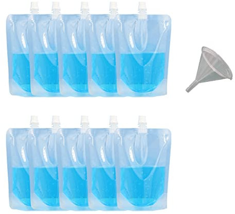 HOUSON 50 Stück Festival trinkbeutel, Faltbare Wasserflaschen Set Trinkbeutel Set Wiederverwendbar Getränke Beutel für Camping Party Festivals Getränke 500ML