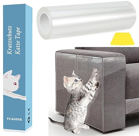 VCANIVR Katze Kratzschutz Verbreitern 30cm*3m, Anti Kratz Folie, Sofa Transparent Kratzschutz Pad Möbelschoner Katze Möbelschutz Kratzpads für Möbel Couch Tür Wand Kratzabwehr von Katzen Hunde