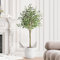 YOLEO 5FT Artificial Olive Tree Faux Silk Olive Plant with Lifelike Leaves Fake Tree for Home Office Indoor Decor (Style 2)