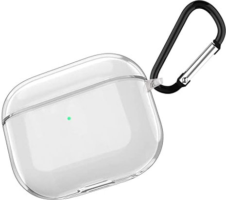DYAOLE Schutzhülle kompatibel mit Airpods 3rd (mit Schlüsselanhänger), Schutzhülle aus TPU-Material, stoßfest und Kratzfest für Airpods 3rd(Transparent)