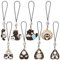 BEEFLYING 8 Stück Emaille Katze Handyband Anhänger Dekoration Kawaii Handybeutel Schlüsselanhänger Anhänger