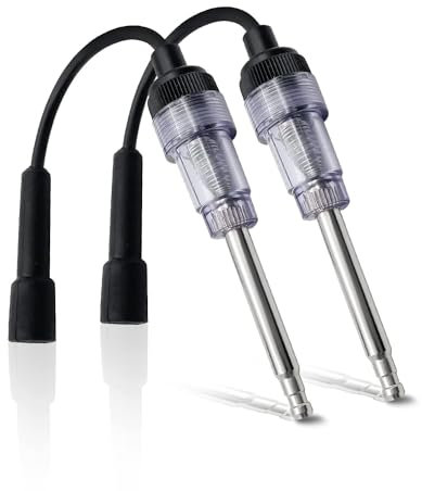 2PCS Spark Plug Tester, Engine Ignition Coil Tester Straight Boot Ignition Test Spark Plug Light Checker Automotive Spark Tester for Automotive Car Lawnmower Internal External Engine