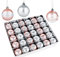 Homewit Weihnachtsbaumkugeln Ø6 cm/ 2,36 '' Kunststoff Weihnachtskugel Christbaumkugel, weihnachtlicher baumschmuck weihnachtsbaumanhänger weihnachtsdekoration Weihnachtsdeko (6cm-30Tlg-Silber+Rosa)