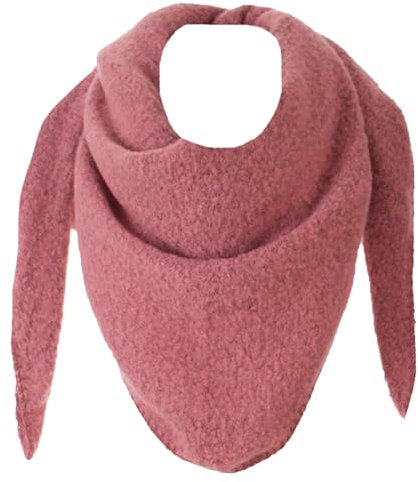 stylx Damen Schal XXL Dreieck Schal flauschig schal-tuch damen dicker dreieckstuch groß Wolle UNI Farben kuschelig (altrosa)