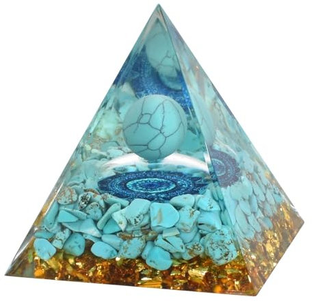 Kristall Pyramide Heilstein Energie Pyramiden, Reiki Kristall Pyramide Edelsteine Heilsteine, Mondstein Kristall Energieturm für Positive Energie, Reiki Heilung, Meditation, Haus Dekoration - 6cm