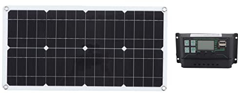 Panneau Solaire Portable, Panneau Solaire 250W avec Contrôleur de Solaire, Entretien de Batterie de Panneau Solaire étanche et