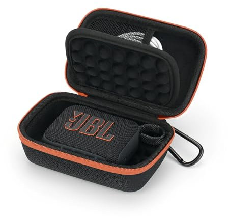 Yinke Étui de protection pour haut-parleur Bluetooth portable JBL GO 4/GO3/GO2, sac de rangement rigide (orange)