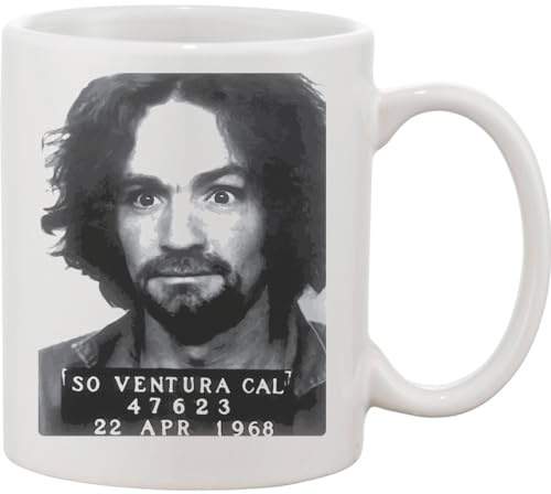 Functon+ Charles Manson Mugshot Keramiktasse Weiß