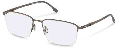 Rodenstock Brille mit Sehstärke für Herren optional mit Sonnenbrillentönung oder Blaulichtfilter, Quadratisch, gefertigt aus Titan (inklusive Brillenetui)