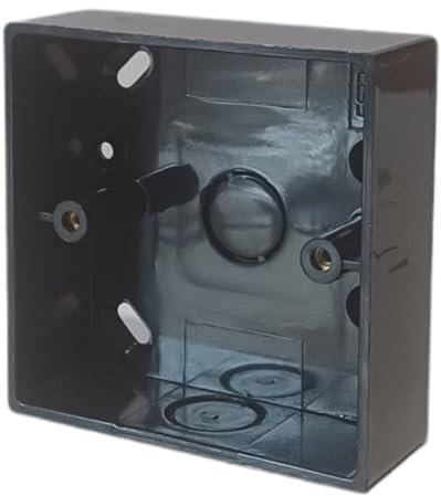 Black Electrical Surface Patress Box (1 Gang)