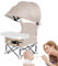 Hailerio Baby Campingstuhl, Tragbarer Hochstuhl für Babys & Kleinkinder (3-36 Monate), Beige, Aluminiumlegierung + Stoff, Baby-Strandstuhl, Klappstuhl, Babystuhl für Unterwegs, Faltbar, Babyseat