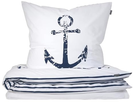 Schiesser Bettwäscheset Marina - Renforcé - 2-teilig - 155 x 220 cm - Weiß