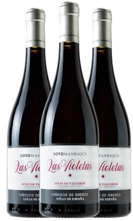 Soto y Manrique Las Violetas Cebreros 75 cl Vino tinto (Caja de 3 Botellas de 75 cl)