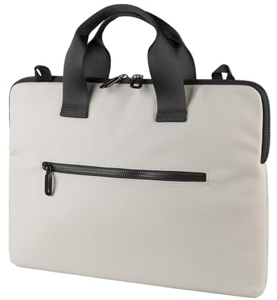 Tucano, Gommo Super Slim Tasche für PC Laptop 14 und MacBook Air 15, Schlanke Computertasche mit Abnehmbarem Schultergurt und Zubehörfach, Wasserabweisendes Gummimaterial, 36x25,5x2 cm