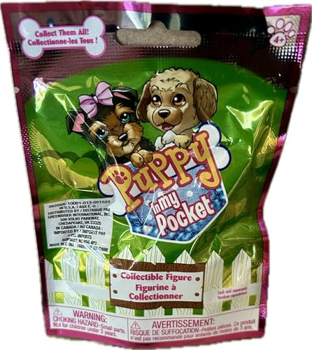 Just Play Puppy in My Pocket - Miniature Dog Toy Figure - Blind Bag Mystery