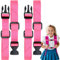 XIANGLONGY 2 Stück Verstellbarer Brustgurt Rucksack Kinder, Schulrucksack Brustgurt für Rucksack mit Schnellverschluss, rutschfest Rucksack Brustgurt für Joggen Wandern Außerhalb (Rosa)