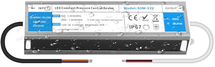 YOODI Alimentation 12V 60W 5A LED Driver IP67 Etanche Transformateur 220V AC à 12V DC Convertisseur Basse Tension Adaptateur Transfo Pour Ruban LED Bande Lumineuse Spots