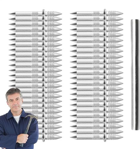 Uñas sin costuras de doble extremo: clavos de acero invisibles, uñas de cabeza doble que no se extienden | Uñas especiales de madera, uñas sin cabeza de 2 lados, fijación de, uñas de tornillo i