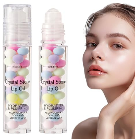 Roll-On Lippenöl Hydratisierender Farbglanz, nicht klebend, aufpolsternd,