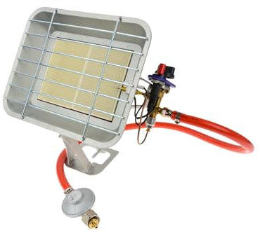 BSD Chauffage Infrarouge à Gaz PIEZO 2300-3600W avec Réflecteur en Aluminium, Idéal pour Ateliers et Espaces Intérieurs