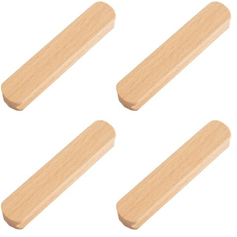 MOROBOR Selbstklebende Möbelgriffe, 4 Stück, Holzknöpfe ohne Bohren, sofort montiert, selbstklebende Griffe für Kleiderschrank, Badezimmer, Kommode