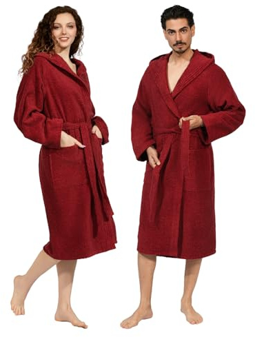 nice homeit Accappatoio Donna e Uomo in Spugna 100% Cotone - Accappatoio Super Assorbente con Cappuccio - Morbido, Leggero, Anti-Pilling, Made in Italia