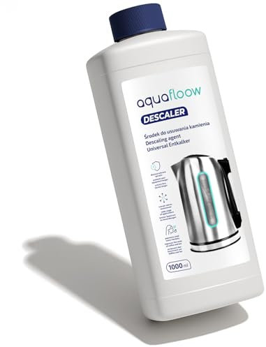 Aquafloow Universale Liquido Decalcificante 1l per Macchina Caffe Automatica | Anticalcare di Forte Pulizia per Ferri da Stiro, Bollitori e Macchine da Caffè | Compatibile con Delonghi Saeco