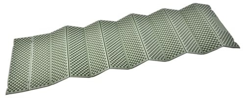 Cryfokt Wasserdichte Schaumstoff-Campingmatte, Faltbare Strandzelt-Isomatte für Outdoor-Sportarten, XPE-Material, Eizellenform (GREEN)