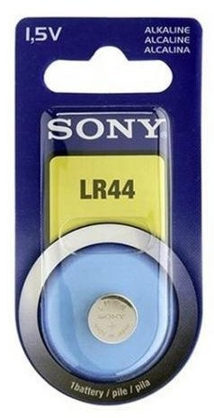 Sony LR-44 Alkaline Kopfzelle, 1,5V, 120 mAh