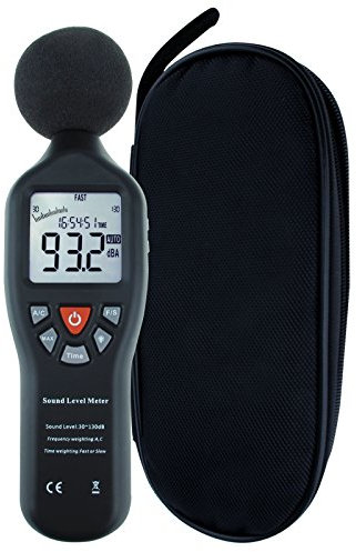 Professionelle Schallpegelmesser mit Hintergrundbeleuchtung Anzeige Hohe Genauigkeit Messung von 30dB-130dB (without Data Record Function)