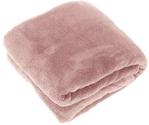 Unique Living Kuscheldecke aus Leichter Microfaser Alt-Rosa