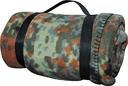 Kuschlige Flauschige Army Style Picknick Decke Outdoordecke Schlafdecke Unterlage (BW-Flecktarn)