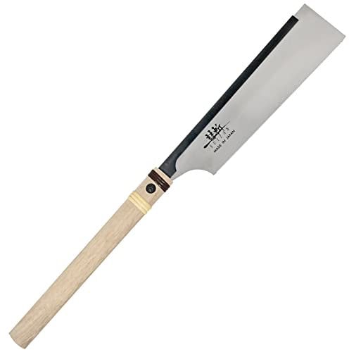 SUIZAN Scie à main japonaise de 24,1 cm Dozuki, scie à queue d'aronde, coupe croisée pour outils de travail du bois