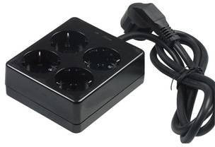 Amig 3307 - Base multiple toma tierra cable 1,5m 4 toma negro blister