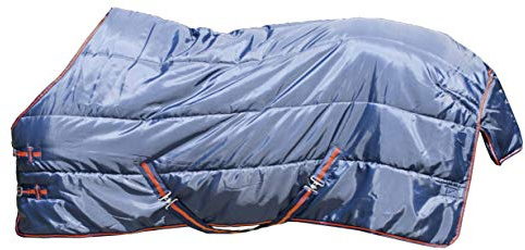 HKM Winterdecke -4102 dunkelblau/rot 95, rückenlänge 95 cm