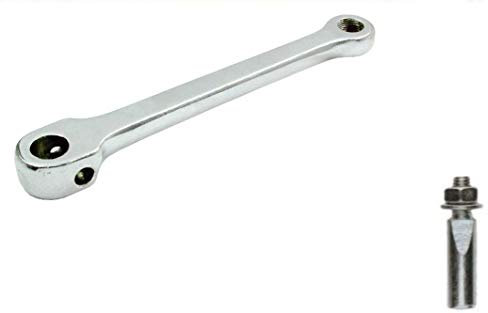 MV-TEK PEDIVELLA Sinistra 170mm in Acciaio Cromato + CHIAVELLA Ideale Bicicletta Pieghevole - Graziella - Epoca - Mountain Bike - Argento