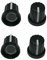 B2Q Drehknopf Geräteknopf Potiknopf 6mm schwarz 4 Stück (0059)