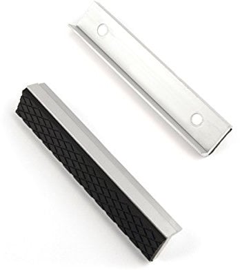GSR Schraubstock-Schonbacken, 2-teilig, Schraubstock Backen, Aluminium mit Magnet Spann-Backen, Schutzbacken für Maschinenschraubstock, Profi Werkstatt Zubehör, gummierte Anti-Rutsch Oberfläche 150mm
