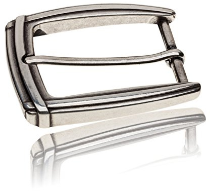 FREDERIC HERMANO Gürtelschnalle Buckle 30mm Metall Silber Geschwärzt - Buckle Verona - Dornschliesse Für Gürtel Mit 3cm Breite - Silberfarben Geschwärzt