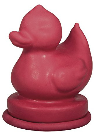 Rayher 34302000 Latex Vollform-Gießform Ente, Maße mit Sockel 6,5 x 9 cm, befüllbar mit Kreativ-Beton, Raysin, Gipspulver, Keramikpulver, Seife, Wachs, Rot