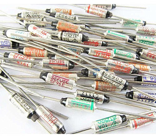 MASUNN 10Pcs Fusible Térmico 133/142/157/172/184/192/216/227/240 °C del A.C. 250V 10A del TF-[G] 216°C