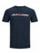 JACK & JONES Jjecorp Logo Tee Ss Crew Neck Noos, T-Shirt Homme, Bleu (Navy Blazer Detail: Slim Fit), X-Small