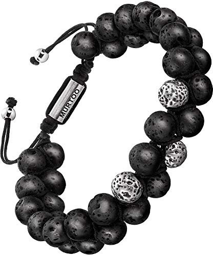 Perlenarmband für Herren - Stein Armband mit Großen Perlen (Neu)