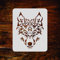Wolf Schablone – 11,5 x 15 cm (S) – Wiederverwendbare Tier-Schablone Artic Wolf Kopf Wand Schablone Schablone